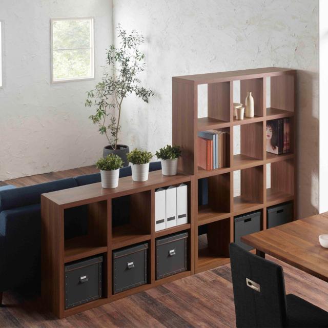 本棚 ブックシェルフ 6マス 全面化粧仕上げ 完成品 約幅78cm （ ラック