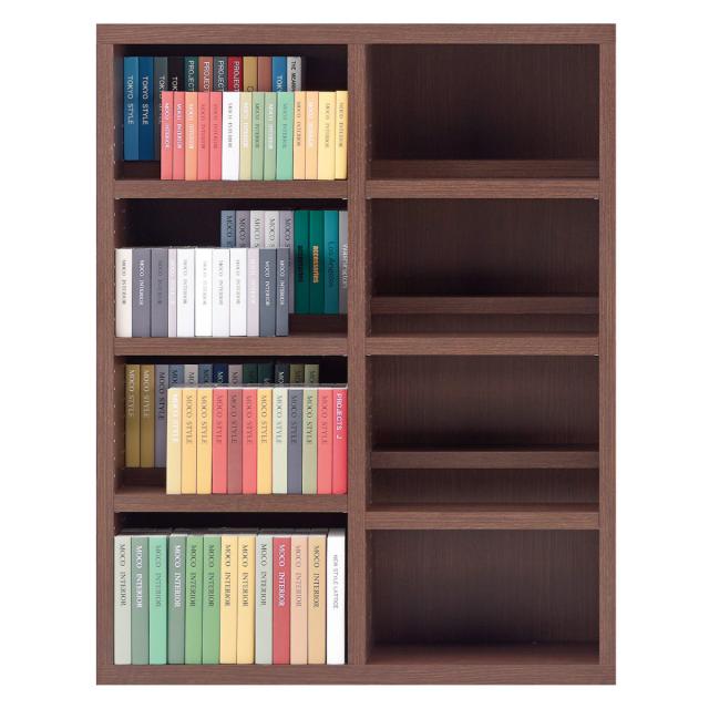 本棚 幅89.9cm 日本製 コミックシェルフ 4段 前後2列棚 （ ラック 棚 シェルフ 収納 本棚 完成品 ディスプレイラック 飾り棚 家具 A4 壁面収納 大容量 シンプル ）_12