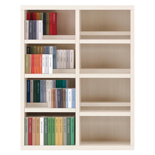 本棚 幅89.9cm 日本製 コミックシェルフ 4段 前後2列棚 （ ラック 棚 シェルフ 収納 本棚 完成品 ディスプレイラック 飾り棚 家具 A4 壁面収納 大容量 シンプル ）_13