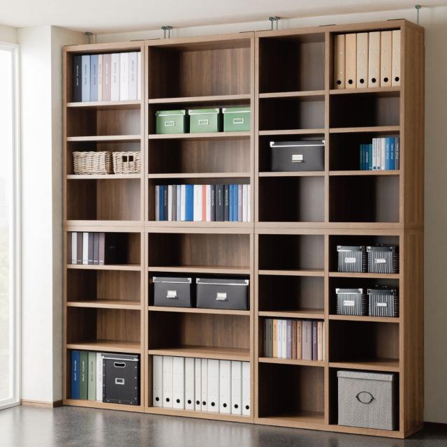 木製ラック 4段 組合せ家具 リビングシェルフ 日本製 約幅74cm （ ラック 棚 シェルフ 本棚 収納 完成品 ディスプレイラック 飾り棚 家具 壁面収納 可動棚 組み合わせ シンプル ）_6