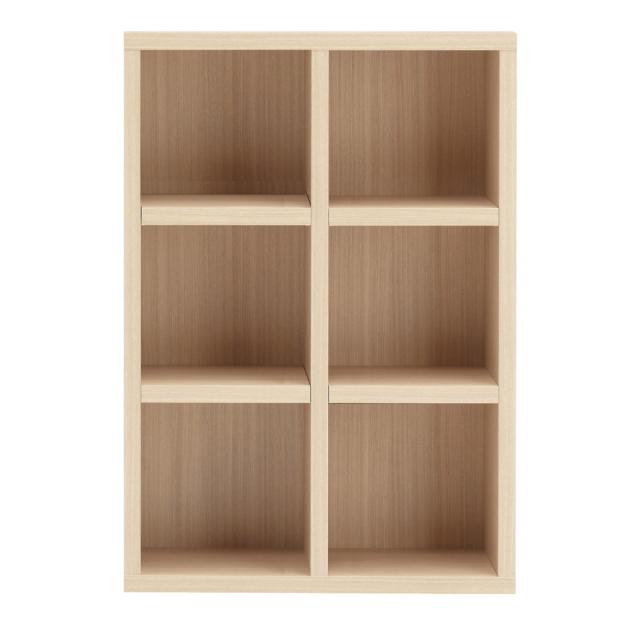 本棚 幅オーダー ブックシェルフ 3段2列 日本製 高さ114cm 幅80-100cm （ オーダー ラック サイズオーダー 棚 シェルフ 収納 完成品 オーダー家具 国内生産 リビング オープンラック 家具 可動棚 ）_6
