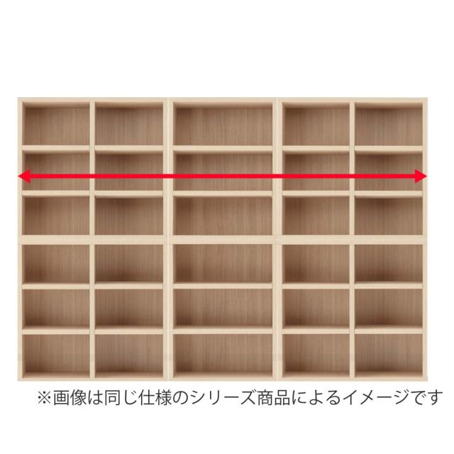 本棚 幅オーダー ブックシェルフ 3段2列 日本製 高さ114cm 幅101-120cm （ オーダー ラック サイズオーダー 棚 シェルフ 収納 完成品 オーダー家具 国内生産 リビング オープンラック 家具 可動棚 ）_5