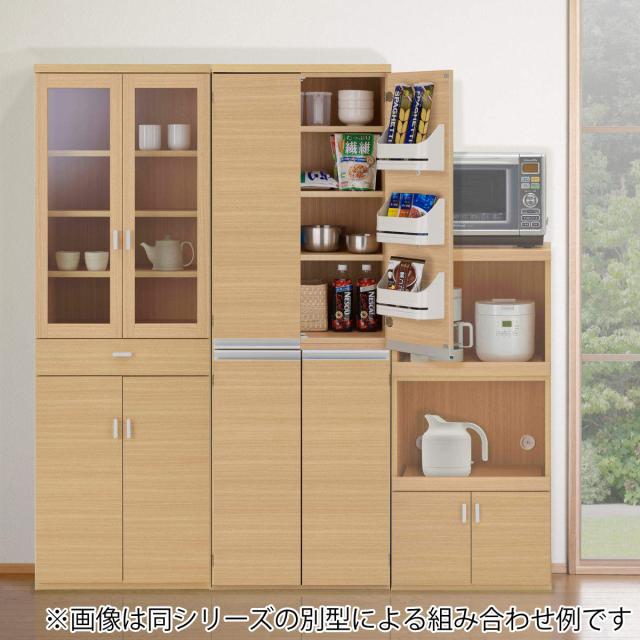 レンジ台 幅76cmミドルタイプ 日本製 キッチン収納 北欧風 （ 収納 家具 ストッカー 引き出し 台所収納 キッチンラック 完成品 棚 家電収納 ナチュラル ブラウン ホワイトウッド シンプル ）_10