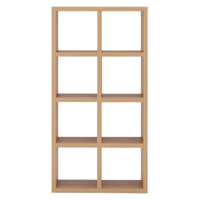 本棚 幅77.7cm 日本製 ブックシェルフ 8マス 全面化粧仕上げ （ ラック