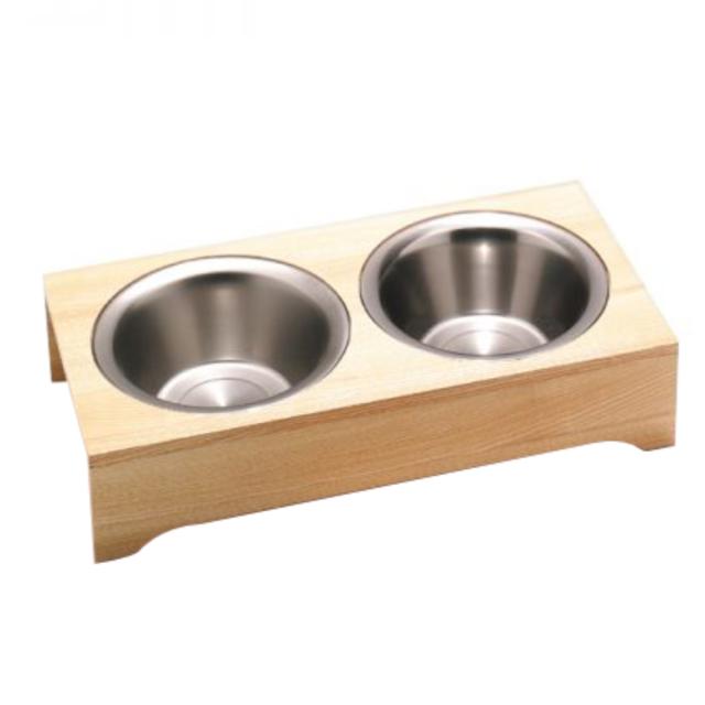 フードボウル サイドバイサイド Dog Bowl Spike 1000ml 食器台 犬 （ ペットボウル スタンド 木製 ダブル ペット用 餌皿 エサ皿 食器 高さがある シンプル 食器スタンド ペット用食器 ボウル 2個 犬用 ペット用品 SIDE BY SIDE ）