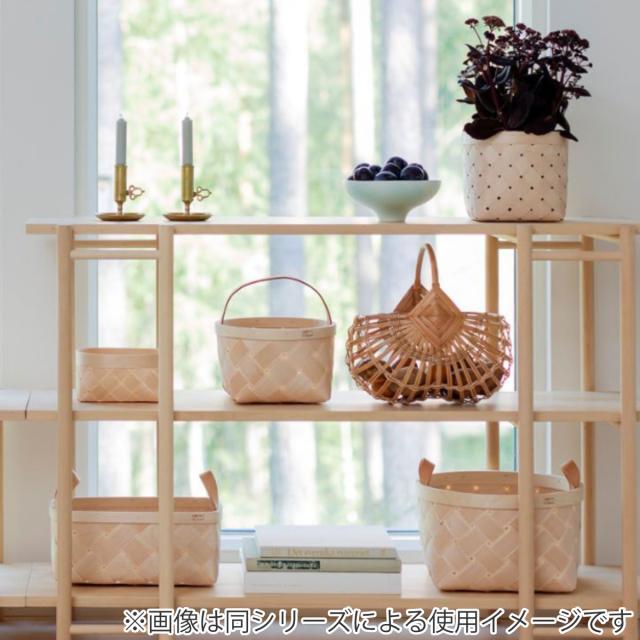 収納ボックス VERSO LASTU S バスケット 木製 （ 収納 カゴ かご 四角 幅18×奥行18×高さ18cm 天然素材 バーチ 白樺 収納かご 小物収納 手編み 持ち手 レザー ハンドメイド 小物入れ おしゃれ インテリア 玄関 リビング キッチン ）_5