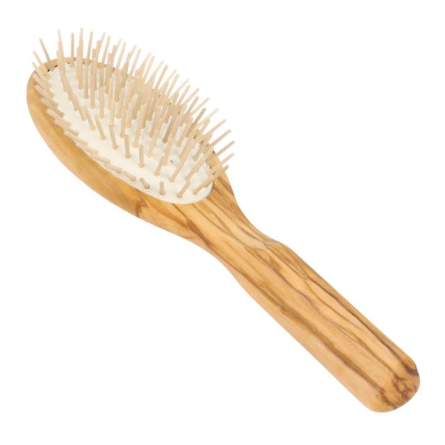 Redecker レデッカー ヘアブラシ ウッドピンブラシ 21.5cm オリーブ （ ヘッドスパ ブラシ クシ くし 柄付き マッサージ 頭 頭皮 コンパクト 持ち運び ヘッドスパブラシ 天然木 メンズ レディース ヘアケア 旅行 出張 ）_2