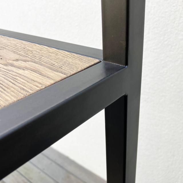 ディスプレイシェルフ 2段 オープンタイプ オーク古材風 幅60cm （ 開梱設置 ディスプレイ シェルフ 棚 ラック 飾り棚 二段 古材風 収納 家具 什器 ショップ 異素材 ）_6