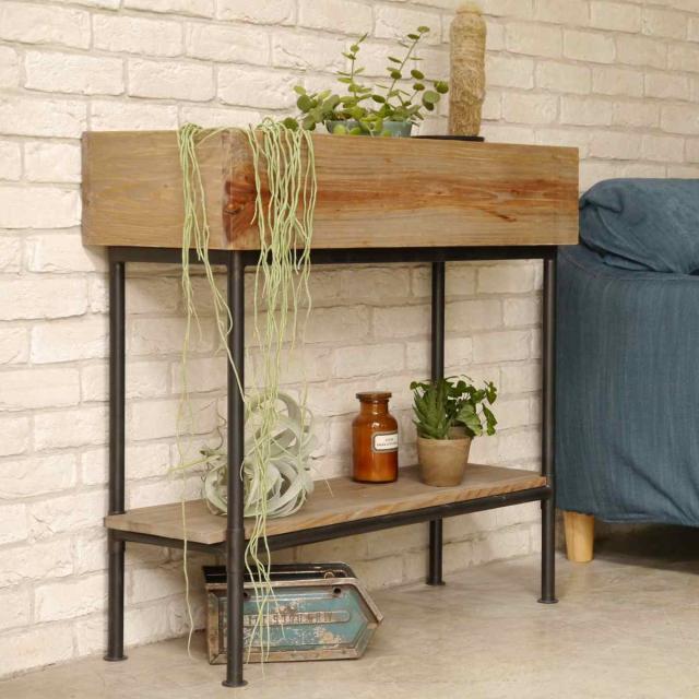 シェルフ パイン材 北欧 木製 屋内用 幅90cm （ プランターラック