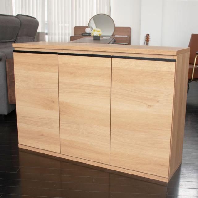 スリムキャビネット 幅120cm ドアタイプ ムルート 日本製 完成品 （ キャビネット スリム 大容量 棚 ラック 収納 奥行スリム 食器棚 開き扉 可動棚 リビング ナチュラル シンプル ）_4