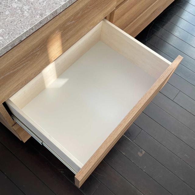 チェスト 幅60cm 3段 ドゥーロ 石目調天板 日本製 （ 棚 ラック 収納 家具 たんす タンス 引出し 石目調 リビング収納 キャビネット ナチュラル シンプル 3杯 スライドレール ）
