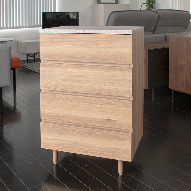 フナモコ ラチス ローチェスト (幅75×高さ48cm) リアルウォールナット