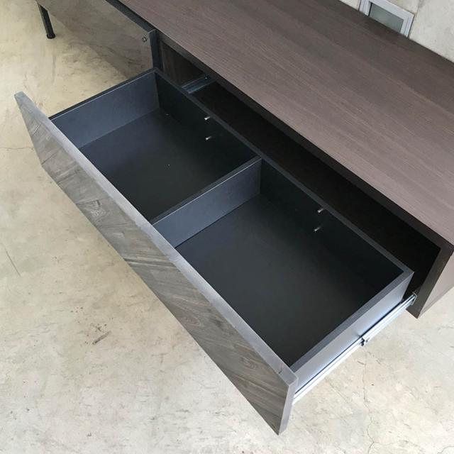 テレビ台 ローボード 幅170cm 木目調 日本製 引き出し ガラス扉 脚付き スタイリッシュ おしゃれ （ ガルト 棚 ラック 引出し フルスライドレール TV台 収納 家具 大容量 シンプル アカシア材 天然木前板 ）_5