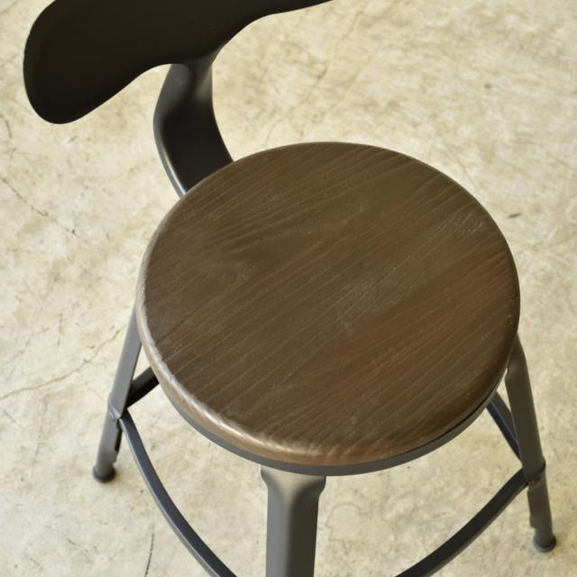 ダイニングチェア 座面高47cm スチール脚 MOSH 1281 （ チェア ダイニング 座面 木製 イス 椅子 食卓椅子 肘なし いす 食卓 リビング キッチン ヴィンテージ調 チェアー インダストリアル ）_11