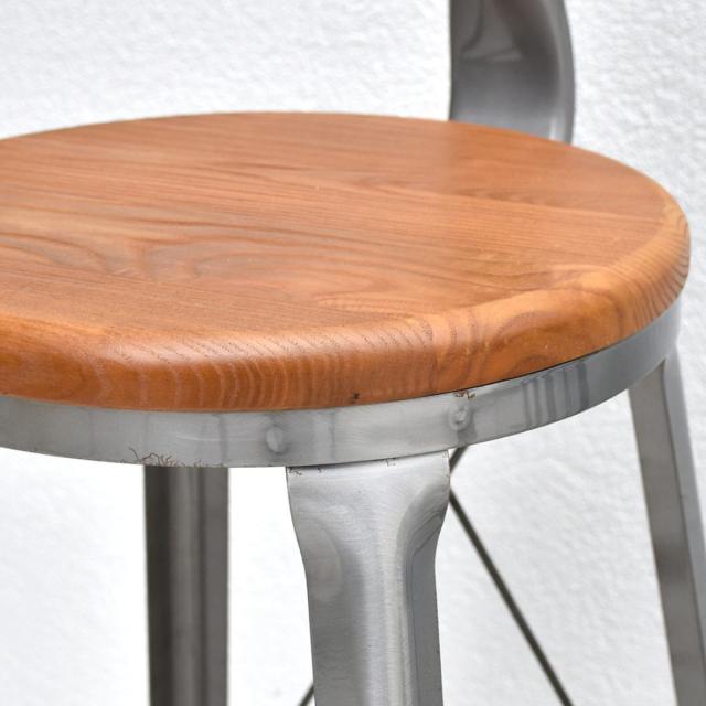 カウンターチェア 座面高68cm ハイタイプ スチール脚 ダイニングチェア MOSH 1281 （ ハイチェア 座面 木製 背もたれ付き ラック付き チェア 足置き キッチン ヴィンテージ調 チェアー イス 椅子 いす インダストリアル ダイニング ）_15