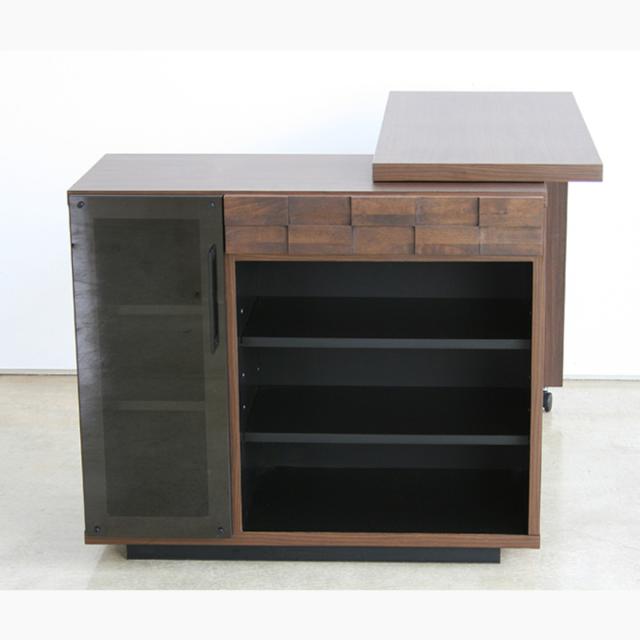 パソコンデスク 伸縮 木製 コルク 完成品 日本製 キッチンワゴン （ デスク 机 回転デスク キャスター付き 収納ラック ラック 収納 作業台 キャビネット ワークデスク 学習机 勉強机 棚 キッチンラック キッチン収納 ）_11
