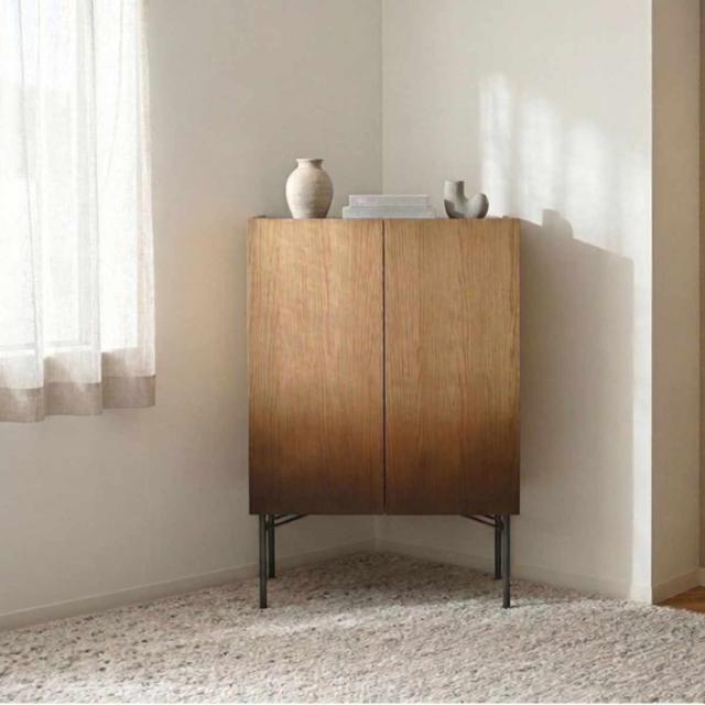 キャビネット 幅80cm オーク突板 リビング収納 日本製 （ ガルト リビングボード 収納 家具 脚付き お掃除ロボット対応 突板 ディスプレイ 可動棚 棚 ラック シェルフ 開き扉 ロボット掃除機対応 ）