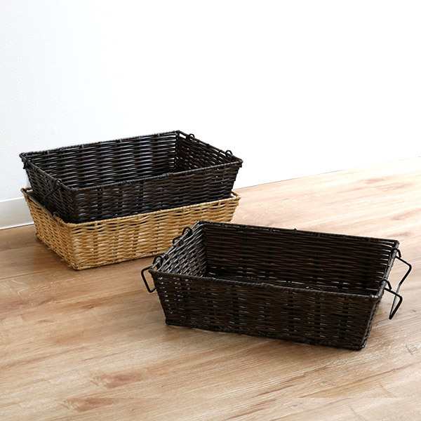 バスケット 幅36 奥行26 高さ10cm Wicker Basket フラット 小物収納 小物入れ 収納バスケット 収納 小物ケース 収納ボックス 収納ケの通販はau Pay マーケット お弁当グッズのカラフルbox