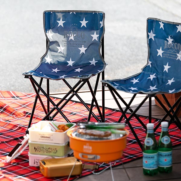 イス 折りたたみ 2脚セット アウトドア 折りたたみチェア ロッコ