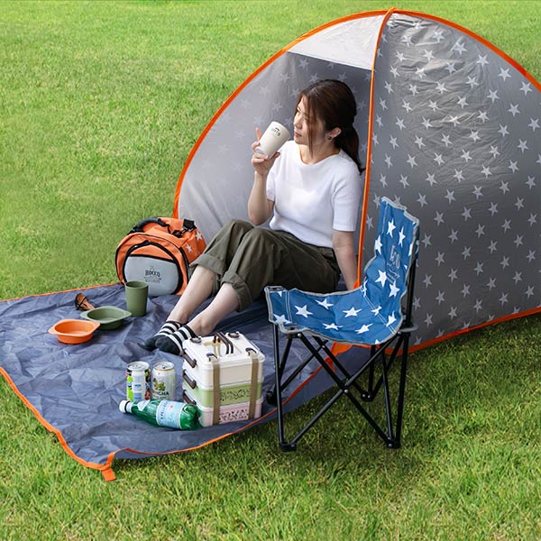 テント ワンタッチ 折りたたみ ポップアップテント ROCCO 星 （ UV