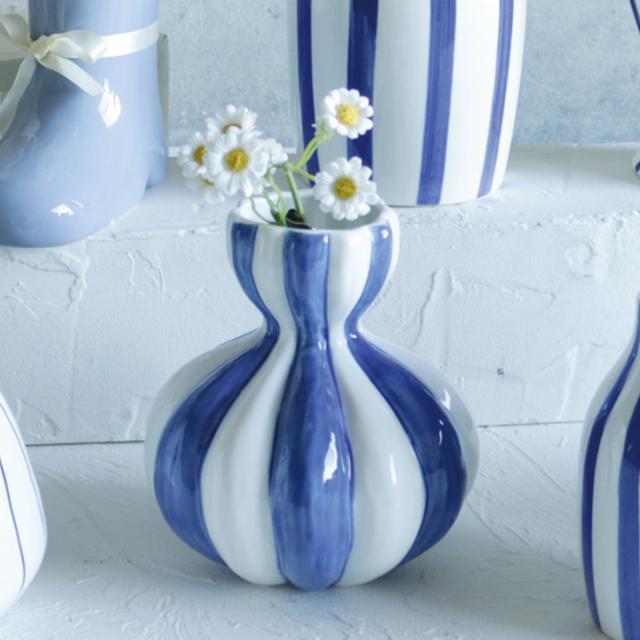 花瓶 welms Blue Stripe フラワーベース （ 花ビン 花びん フラワー 花