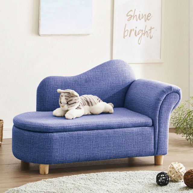 ペットソファ 幅80cm 収納付き ファブリック （ ソファ ソファー ペット 傷に強い ペット用 幅 80 収納 猫 犬 イヌ ネコ ペットソファー ミニソファ 片肘 脚付き 布張り ペット用品 ペット用ベッド 犬用 猫用 小型 中型 ）_8