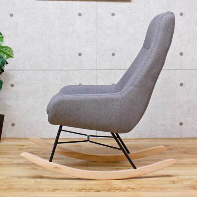 ロッキングチェア 幅60cm ファブリック 木製 ソファ 1人（ チェア 椅子