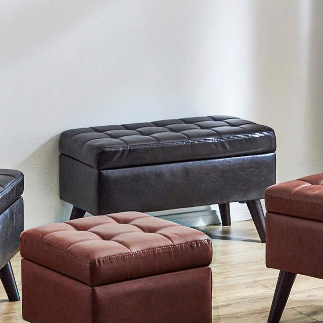 スツール 収納付き 幅75cm 高さ45cm レザー調 （ オットマン 脚 取り外し 天然木 木製 収納 足置き チェア 椅子 イス 1人掛け 2人掛け 腰掛け ベンチ おしゃれ 収納スツール 玄関 リビング ソファ 一人掛け 二人掛け いす ）