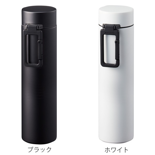 水筒 360ml MOTTERU カラビナハンドル サーモボトル ステンレス （ スリムボトル ステンレスボトル 保温 保冷 直飲み マイボトル  マグボ｜au PAY マーケット