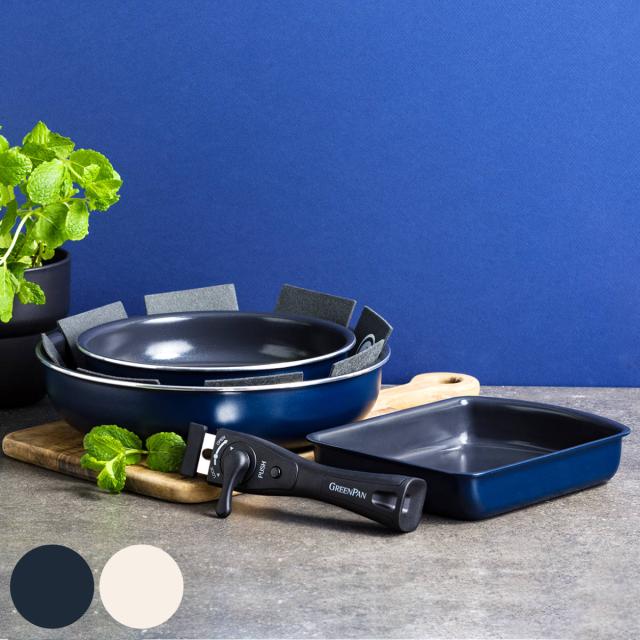 GREEN PAN クリックシェフ フライパン 5点セット 着脱ハンドル GREEN PAN クリックシェフ フライパン 5点セット 着脱ハンドル