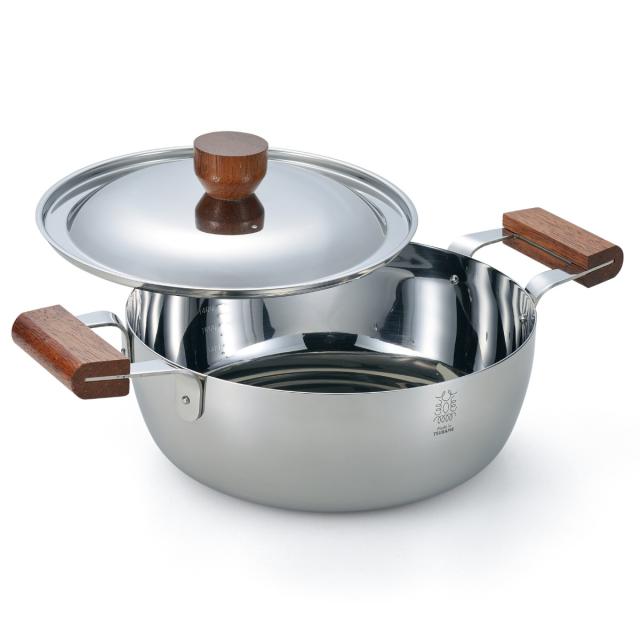 両手鍋 18cm BENRI鍋 ステンレス製 日本製 （ 燕三条 IH対応