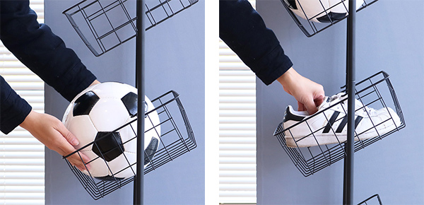 ワイヤーラック 3段 ラック かご スタンド 玄関収納 収納 小物入れ 収納ケース おもちゃ ボール 小物収納 バスケット ボールスタンド の通販はau Pay マーケット お弁当グッズのカラフルbox