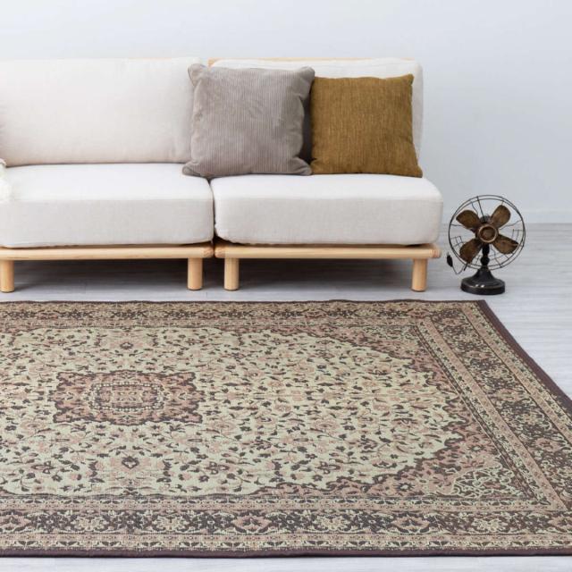 ラグ い草ラグ 191×250cm 約3畳 薄手 ござ 裏貼り コンチェルト ブルー （ い草マット マット ラグマット い草 カーペット じゅうたん センターラグ ゴザ 畳マット いぐさ 軽量 夏用 おしゃれ ペルシャ風 ）_10