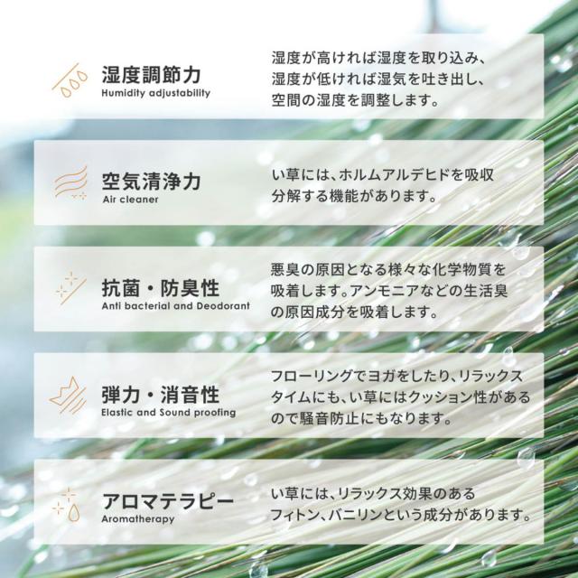 ラグ い草ラグ 191×250cm 約3畳 薄手 ござ 裏貼り コンチェルト ブルー （ い草マット マット ラグマット い草 カーペット じゅうたん センターラグ ゴザ 畳マット いぐさ 軽量 夏用 おしゃれ ペルシャ風 ）_4