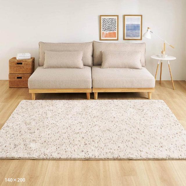 ミックスシャギーラグ Liva リーヴァ 約200×200cm （ ラグ カーペット 絨毯 マット 正方形 床暖対応 シャギーラグ 洗える ラグマット ホットカーペット 床暖 手洗い 滑り止め すべり止め じゅうたん おしゃれ ）