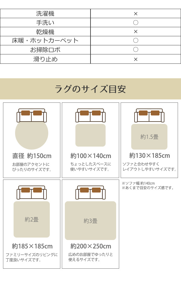 ラグ 230×230cm ラグマット ブーケ 撥水ゴブランシェニール （ カーペット 絨毯 マット 撥水加工 裏面不織布貼り ウレタン 滑り止め 洗える 床暖 ホットカーペット 対応 高級感 リビング ダイニング ）_11