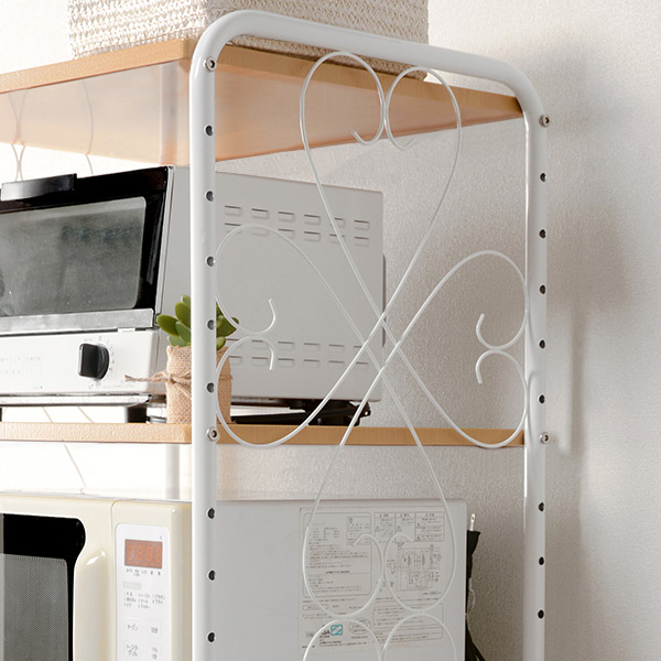 冷蔵庫ラック アイアンフレーム キッチン収納 幅58cm （ キッチン