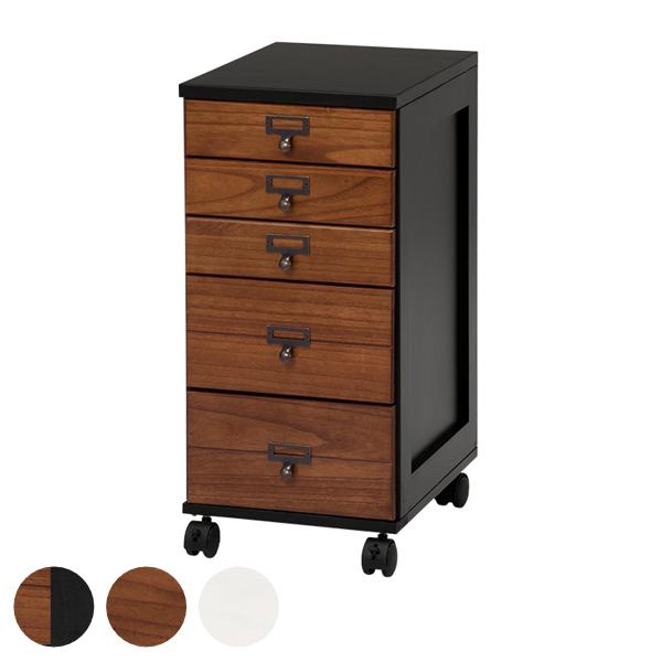 キャスター付きヴィンテージ調多段チェスト 幅47.5 ほぼ未使用 商品