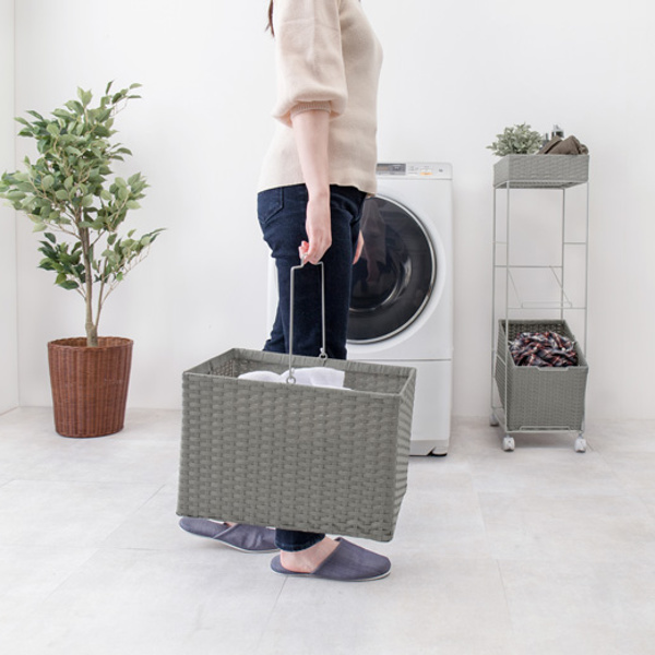 ランドリーラック 3段 ランドリーワゴン ランドリーバスケット