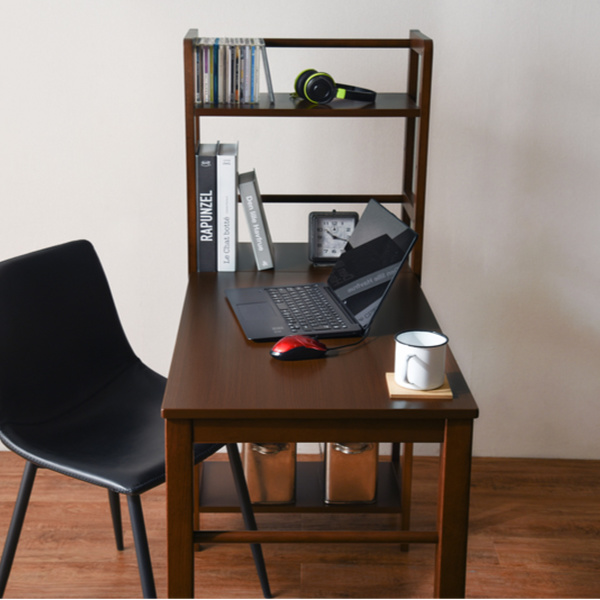 デスク 幅105cm ラック付き 棚付き 収納 ラック ワークデスク