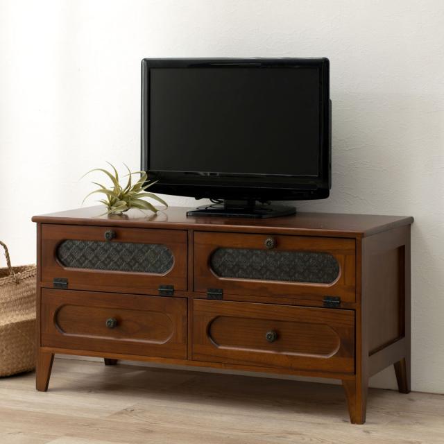 テレビ台 天然木 ブラウン 3引き出し ガラス扉 テレビ台 天然木 ブラウン 3引き出し ガラス扉