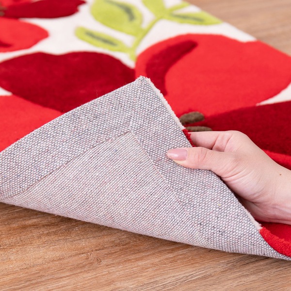 玄関マット 屋内用 アベル 70x120cm （ マット 玄関 室内 部屋 花柄 インテリア アクセントマット 玄関用マット 70×120cm 滑り止め付き 屋内 おしゃれ ）_4