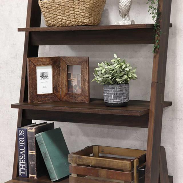 オープンラック付き キャビネット 両開き 矢貼り風 幅53cm （ シェルフ ヘリンボーン柄 収納ラック オープンキャビネット 収納 ラック 飾の通販は