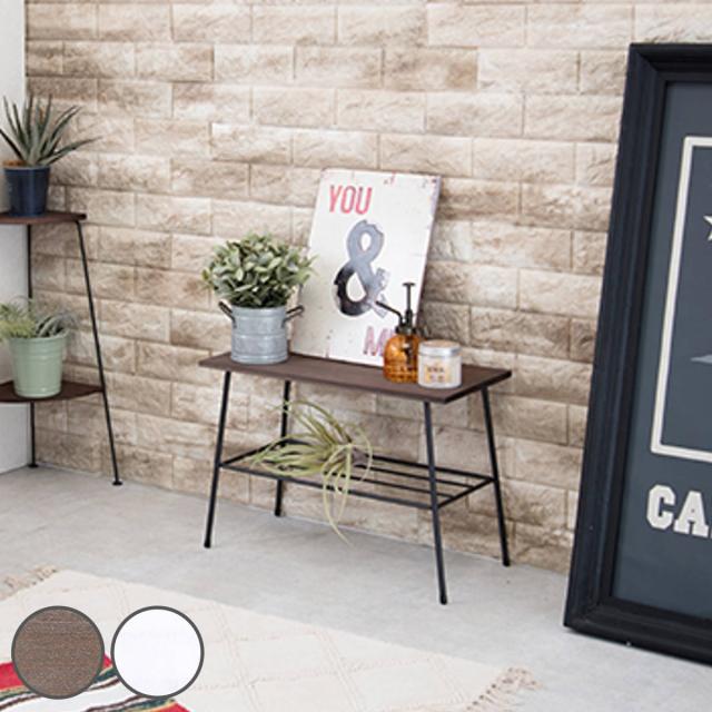 サイドラック ロータイプ スチールラック 木製天板 DEPOT 幅50cm （ 収納ラック 収納 収納棚 飾り棚 ラック 完成品 ディスプレイラック 多目的ラック シンプル スリム スリムラック アイアン スチール 幅50 50cm ）の通販は