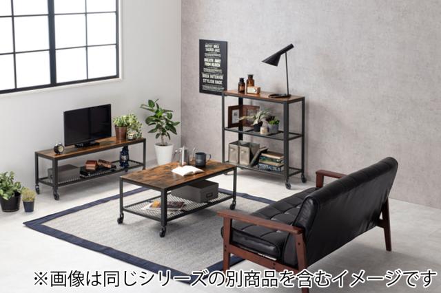 テレビ台 ローボード ヴィンテージ調 キャスター付 幅110cm （ テレビボード テレビラック オープンラック TV台 ラック 収納棚 スチールラック 収納 TVボード TVラック 収納ラック 飾り棚 ブルックリン おしゃれ ）