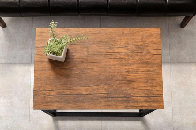 サイドテーブル 幅広 幅60cm 木目調 コの字 （ テーブル ナイト