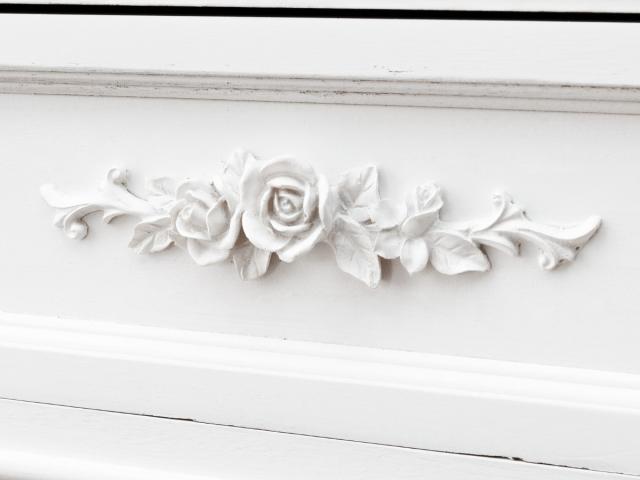 チェスト 4段 ウッドプロダクツ 幅50cm 足付 ホワイト