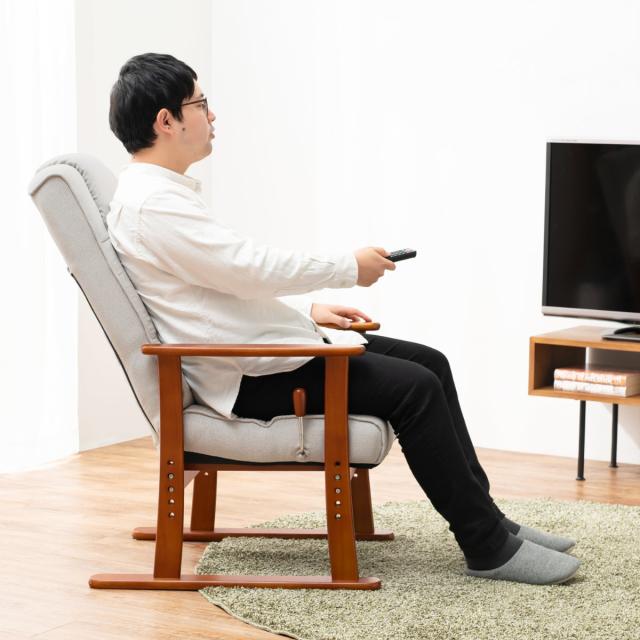 #父の日　リクライニングTV座椅子 座面高さ調節　ブラウン 83-941① 父の日 リクライニングTV座椅子 座面高さ調節 ブラウン 83-941①