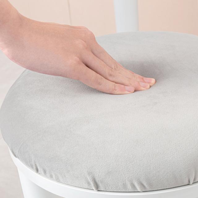 ドレッサー スツール セット 幅50cm コンセント 木製 （ 鏡 ミラー メイク台 兼用 デスク 椅子 付き 鏡台 化粧台 メイク コスメ 収納 コンパクト おしゃれ かわいい 北欧風 木目調 フック付き 白 ダークブラウン ホワイト ）_19