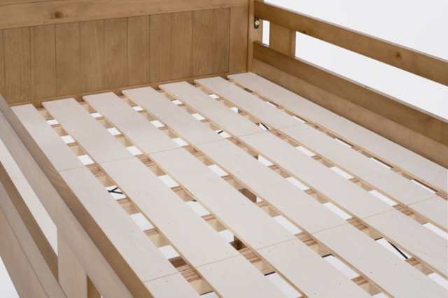 ロフトベッド ベッド下76.5cm 木製 2口コンセント （ ロータイプ